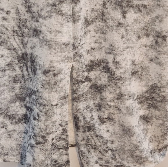 Gray Women's Marble Gray Short Sleeve Top Fab'rik Xs Tie Dye Flowy Distressed - Picture 4 of 10